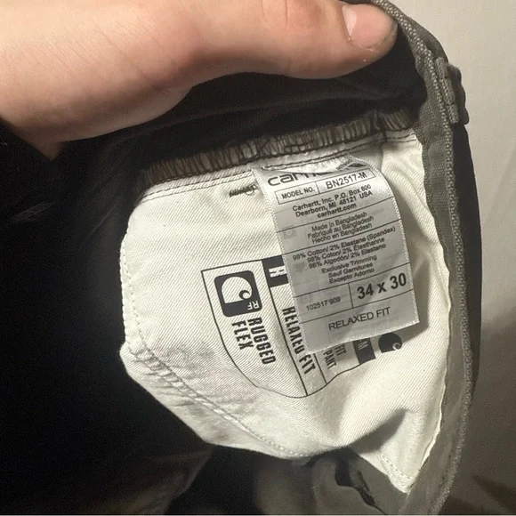 Brown Carhartt Pants Relaxed Fit Rugged Flex Like New Worn Once 34x30 - Picture 6 of 6